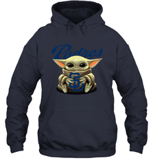 Baby Yoda Hugs Loves The San Diego Padres Baseball Adult Hoodie Sweatshirt Adult Hoodie Sweatshirt - VeigarTee