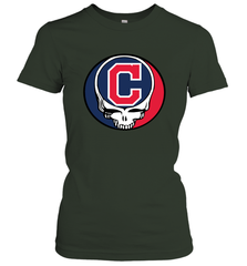 Cleveland Indians Grateful Dead Steal Your Face Baseball Womens T-Shirt Womens T-Shirt - VeigarTee