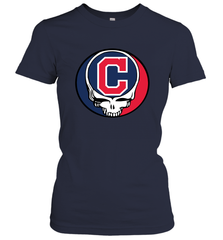 Cleveland Indians Grateful Dead Steal Your Face Baseball Womens T-Shirt Womens T-Shirt - VeigarTee