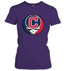 Cleveland Indians Grateful Dead Steal Your Face Baseball Womens T-Shirt Womens T-Shirt - VeigarTee