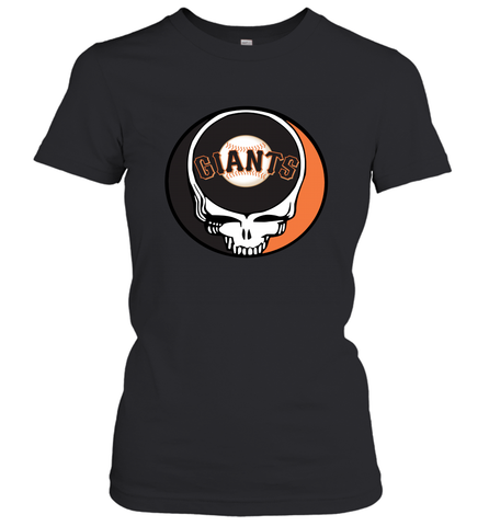 San Francisco Giants Grateful Dead Steal Your Face Baseball Womens T-Shirt Womens T-Shirt / Black / XS Womens T-Shirt - VeigarTee