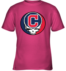 Cleveland Indians Grateful Dead Steal Your Face Baseball Youth T-Shirt Youth T-Shirt - VeigarTee