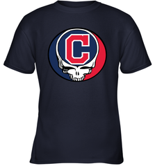 Cleveland Indians Grateful Dead Steal Your Face Baseball Youth T-Shirt Youth T-Shirt - VeigarTee