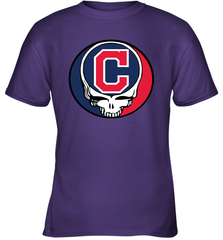 Cleveland Indians Grateful Dead Steal Your Face Baseball Youth T-Shirt Youth T-Shirt - VeigarTee