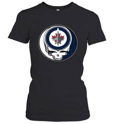 Winnipeg Jets Grateful Dead Steal Your Face Hockey NHL Womens T-Shirt