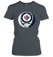 Winnipeg Jets Grateful Dead Steal Your Face Hockey NHL Womens T-Shirt Womens T-Shirt - VeigarTee