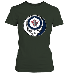 Winnipeg Jets Grateful Dead Steal Your Face Hockey NHL Womens T-Shirt Womens T-Shirt - VeigarTee