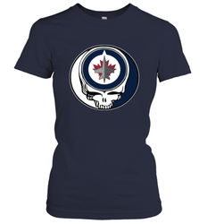 Winnipeg Jets Grateful Dead Steal Your Face Hockey NHL Womens T-Shirt