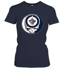Winnipeg Jets Grateful Dead Steal Your Face Hockey NHL Womens T-Shirt Womens T-Shirt - VeigarTee