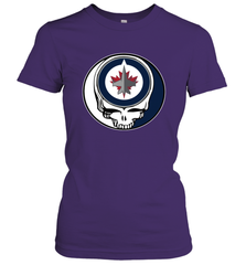 Winnipeg Jets Grateful Dead Steal Your Face Hockey NHL Womens T-Shirt Womens T-Shirt - VeigarTee