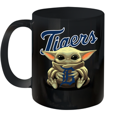 Baby Yoda Hugs Loves The Detroit Tigers Baseball Ceramic Mug 11oz Ceramic Mug 11oz - VeigarTee