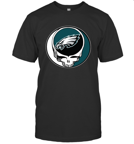 Philadelphia Eagles Grateful Dead Steal Your Face NFL Football Mens T-Shirt Mens T-Shirt / Black / S Mens T-Shirt - VeigarTee