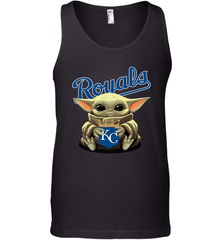 Baby Yoda Hugs Loves The Kansas City Royals Baseball Mens Tank Top Mens Tank Top - VeigarTee