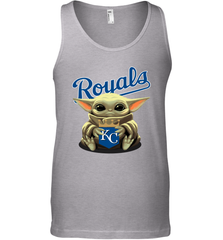 Baby Yoda Hugs Loves The Kansas City Royals Baseball Mens Tank Top Mens Tank Top - VeigarTee