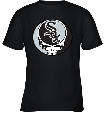 Chicago White Sox Grateful Dead Steal Your Face Baseball Youth T-Shirt Youth T-Shirt / Black / XS Youth T-Shirt - VeigarTee