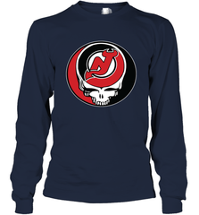 New Jersey Devils Grateful Dead Steal Your Face Hockey NHL Adult Long Sleeve T-Shirt Adult Long Sleeve T-Shirt - VeigarTee