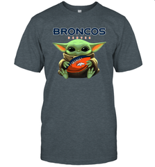 Baby Yoda Loves The Denver Broncos Star Wars Baby Yoda Hugs Broncos NFL Mens T-Shirt Mens T-Shirt - VeigarTee