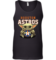 Baby Yoda Hugs Loves The Houston Astros Baseball Mens Tank Top