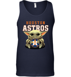 Baby Yoda Hugs Loves The Houston Astros Baseball Mens Tank Top