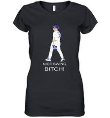 Joe Kelly Nice Swing Bitch Fight Club Womens V-Neck T-Shirt Womens V-Neck T-Shirt - VeigarTee
