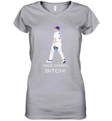 Joe Kelly Nice Swing Bitch Fight Club Womens V-Neck T-Shirt Womens V-Neck T-Shirt - VeigarTee