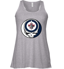 Winnipeg Jets Grateful Dead Steal Your Face Hockey NHL Womens Racerback Tank Top Womens Racerback Tank Top - VeigarTee