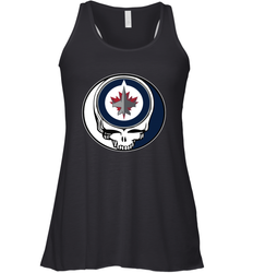 Winnipeg Jets Grateful Dead Steal Your Face Hockey NHL Womens Racerback Tank Top
