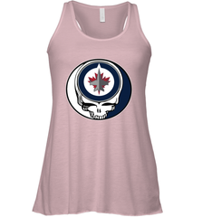 Winnipeg Jets Grateful Dead Steal Your Face Hockey NHL Womens Racerback Tank Top Womens Racerback Tank Top - VeigarTee