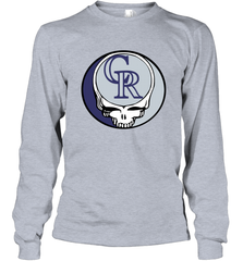 Colorado Rockies Grateful Dead Steal Your Face Baseball Adult Long Sleeve T-Shirt Adult Long Sleeve T-Shirt - VeigarTee