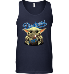 Baby Yoda Hugs Loves The Los Angeles Dodgers Baseball Mens Tank Top Mens Tank Top - VeigarTee