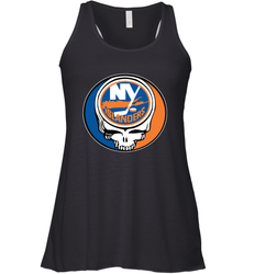 New York Islanders Grateful Dead Steal Your Face Hockey NHL Womens Racerback Tank Top