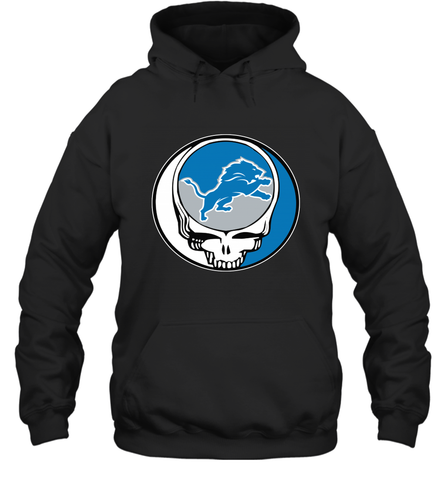 Detroit Lions Grateful Dead Steal Your Face NFL Football Adult Hoodie Sweatshirt Adult Hoodie Sweatshirt / Black / S Adult Hoodie Sweatshirt - VeigarTee
