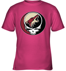 Arizona Coyotes Grateful Dead Steal Your Face Hockey NHL Youth T-Shirt Youth T-Shirt - VeigarTee