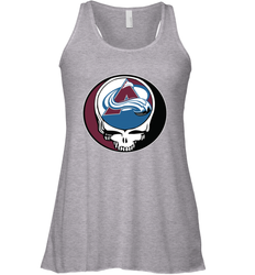 Colorado Avalanche Grateful Dead Steal Your Face Hockey NHL Womens Racerback Tank Top