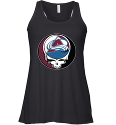 Colorado Avalanche Grateful Dead Steal Your Face Hockey NHL Womens Racerback Tank Top