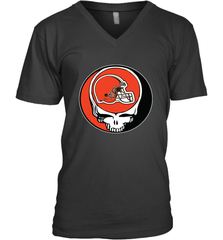 Cleveland Browns Grateful Dead Steal Your Face NFL Football Mens V-Neck T-Shirt Mens V-Neck T-Shirt - VeigarTee