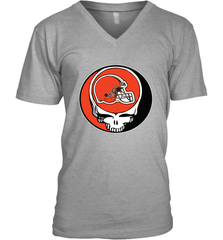 Cleveland Browns Grateful Dead Steal Your Face NFL Football Mens V-Neck T-Shirt Mens V-Neck T-Shirt - VeigarTee