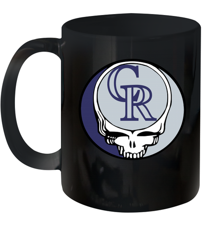 Colorado Rockies Grateful Dead Steal Your Face Baseball Ceramic Mug 11oz Ceramic Mug 11oz / Black / 11oz Ceramic Mug 11oz - VeigarTee