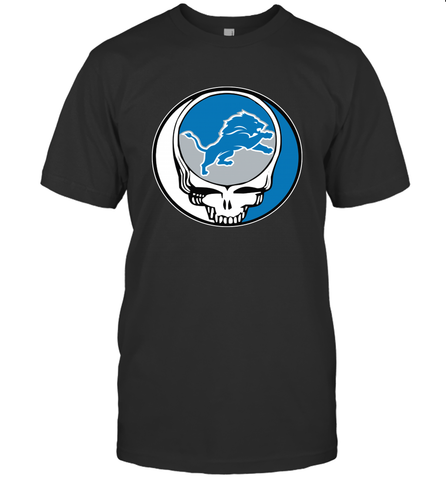 Detroit Lions Grateful Dead Steal Your Face NFL Football Mens T-Shirt Mens T-Shirt / Black / S Mens T-Shirt - VeigarTee