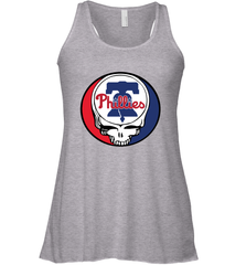 Philadelphia Phillies Grateful Dead Steal Your Face Baseball Womens Racerback Tank Top Womens Racerback Tank Top - VeigarTee