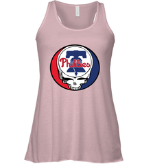 Philadelphia Phillies Grateful Dead Steal Your Face Baseball Womens Racerback Tank Top Womens Racerback Tank Top - VeigarTee