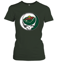 Minnesota Wild Grateful Dead Steal Your Face Hockey NHL Womens T-Shirt Womens T-Shirt - VeigarTee