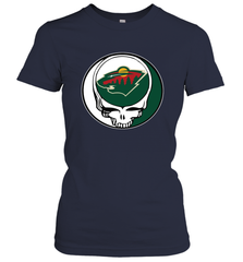 Minnesota Wild Grateful Dead Steal Your Face Hockey NHL Womens T-Shirt Womens T-Shirt - VeigarTee