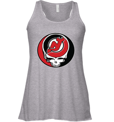 New Jersey Devils Grateful Dead Steal Your Face Hockey NHL Womens Racerback Tank Top Womens Racerback Tank Top - VeigarTee