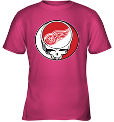 Detroit Red Wings Grateful Dead Steal Your Face Hockey NHL Youth T-Shirt Youth T-Shirt - VeigarTee