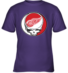 Detroit Red Wings Grateful Dead Steal Your Face Hockey NHL Youth T-Shirt Youth T-Shirt - VeigarTee