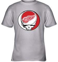 Detroit Red Wings Grateful Dead Steal Your Face Hockey NHL Youth T-Shirt Youth T-Shirt - VeigarTee