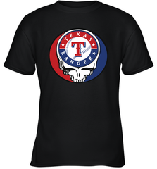Texas Rangers Grateful Dead Steal Your Face Baseball Youth T-Shirt Youth T-Shirt - VeigarTee