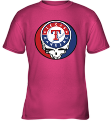 Texas Rangers Grateful Dead Steal Your Face Baseball Youth T-Shirt Youth T-Shirt - VeigarTee