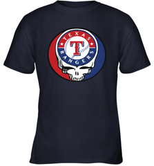 Texas Rangers Grateful Dead Steal Your Face Baseball Youth T-Shirt Youth T-Shirt - VeigarTee